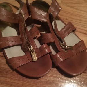 Michael Kors luggage colored sandals